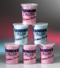 Tubs of Freshly Spun Candy Floss Cotton Candy 